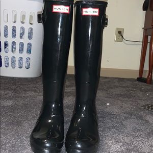 Tall hunter boots glossy